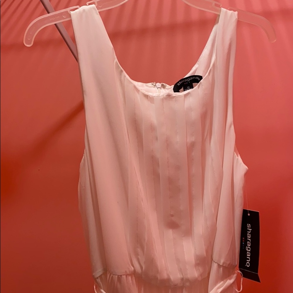 Ivory pleated gown
